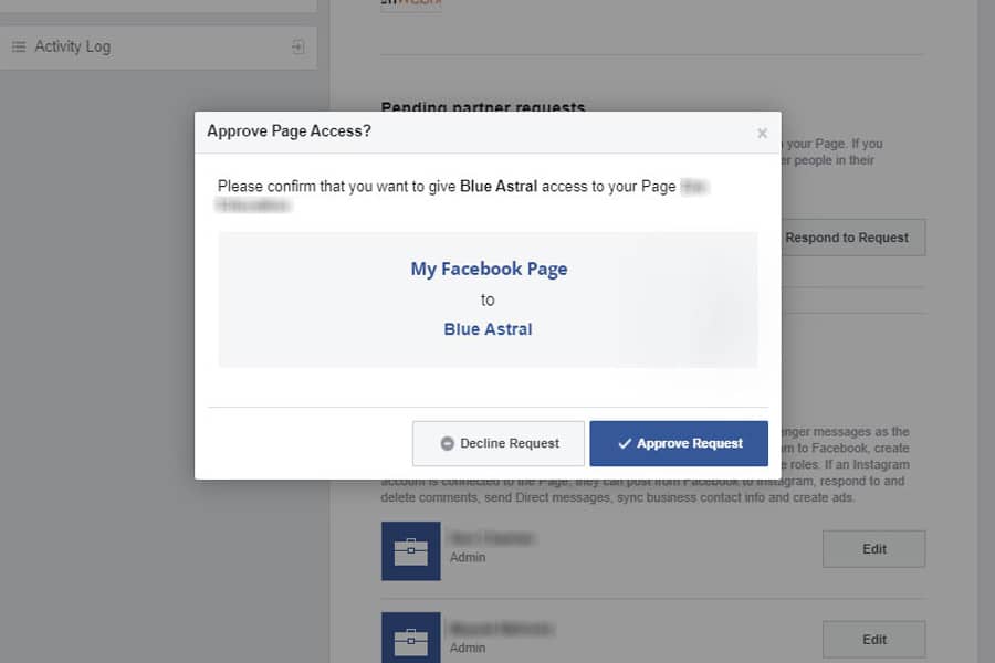 How to Accept Facebook Page Access Requests