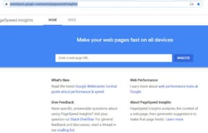 Google PageSpeed Insights Tool