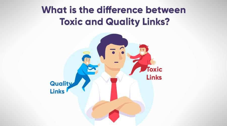 A confused man thinking about toxic and quality links - What is the difference between toxic links and quality links