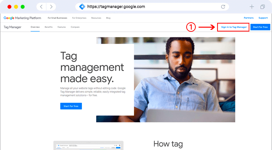 Google Tag Manager Home Page